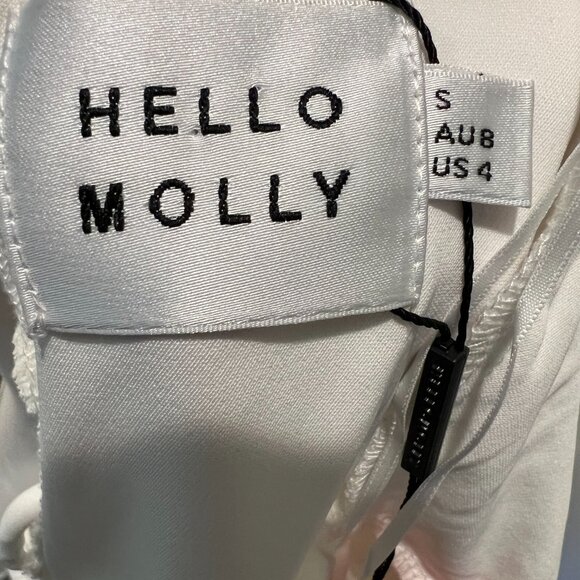 NWT Hello Molly White Radiating Words Corset Mini Dress, Size Small - Picture 14 of 16